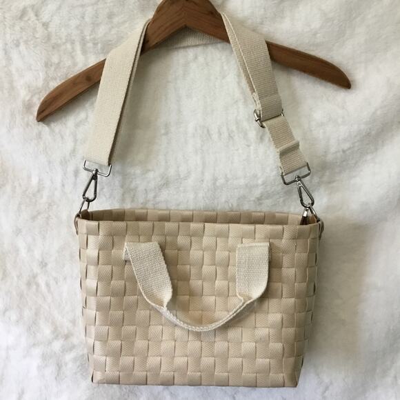 Beige Handwoven Crossbody Shoulder Bag - Picture 12 of 16